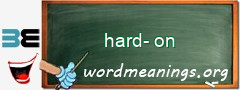 WordMeaning blackboard for hard-on